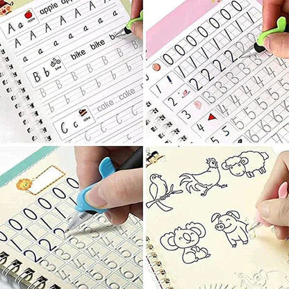 EduGlow™ Magic Practice Copybook Set (4 Books)